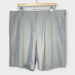 Peter Millar Golf Shorts Mens 40 Ivory Chino 9" Inseam MCOEB82 Performance EUC